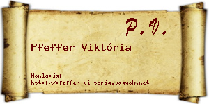 Pfeffer Viktória névjegykártya